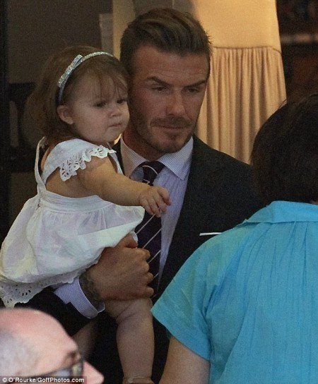 Pyšný táta David Beckham se svoji princeznou Harper