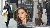 Posedlá, nebo šílená Victoria Beckham? Se zlomenou nohou na podpatcích, v mrazech bez kabátu