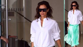 Victoria Beckham tentokrát zradila oblíbenou černou