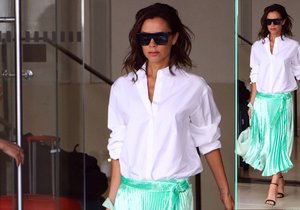 Victoria Beckham tentokrát zradila oblíbenou černou