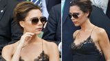 Victoria Beckham šokovala: Na Wimbledon vyrazila v negližé 