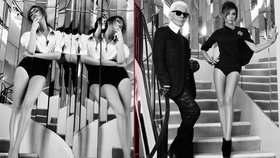 Victoria se fotila v Paříži v módním domu Chanel s Karlem Lagerfeldem