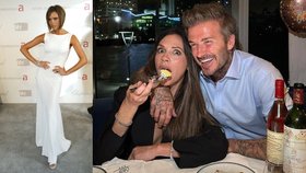 Oslava 49. narozenin Victorie Beckhamové: Dívejte, ona jí dort!