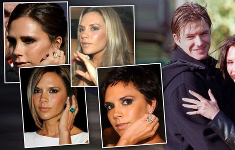 Snubní prsteny Victorie Beckham: Za 13 prstenů utratila 140 milionů Kč!