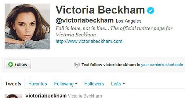 Victoria napsala své pocity na Twitter