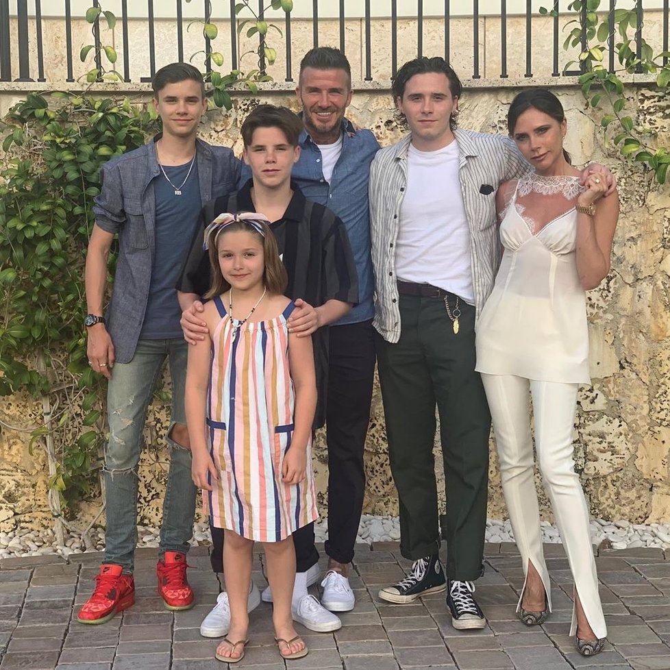 Victoria Beckham s rodinou