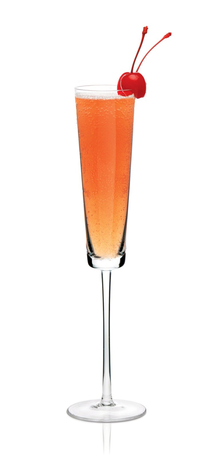 Mimosa -  Populární americký koktejl z jednoho dílu šampaňského a jednoho dílu vychlazeného pomerančového džusu.