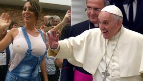 Victoria Xipolitakis čekala na Papeže v průsvitném tílečku.