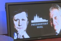 Prezidentská debata: Zemanovi fanoušci vypískávali Fischera