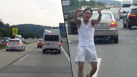 Šílený řidič vybržďoval auta na dálnici