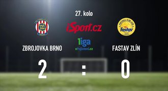 CELÝ SESTŘIH: Brno – Zlín 2:0. Domácí jsou velmi blízko záchraně