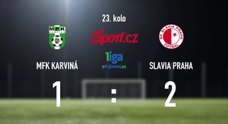 CELÝ SESTŘIH: Karviná - Slavia 1:2. Mešanovič trefil hostům tři body