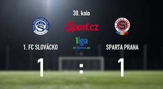 CELÝ SESTŘIH: Slovácko - Sparta 1:1. Julišův gól nestačil, domácí bleskově srovnali