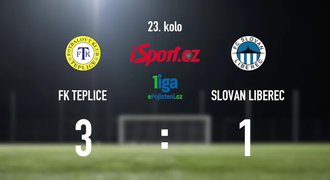 CELÝ SESTŘIH: Teplice - Liberec 3:1. Domácí bodovali potřetí v řadě