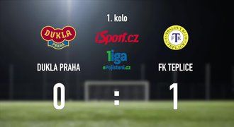 CELÝ SESTŘIH: Dukla – Teplice 0:1. Úvodní duel rozhodl Potočný