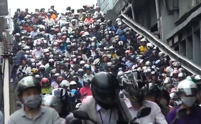 Video: Dopravní zácpy v Taiwanu jsou stále dokonale organizované