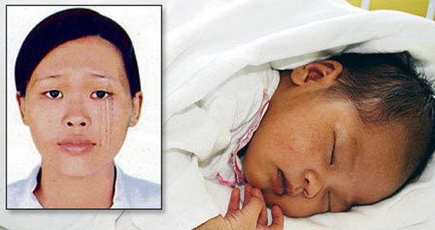 O vietnamské děvčátko Thi je dobře postaráno, matka dítěte je sedmadvacetiletá Tran Thi Thu