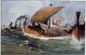 Vikinská veslice drakkar měla nízký ponor, mohla tak za- plouvat i na pobřežní mělčiny a pronikat do ústí řek