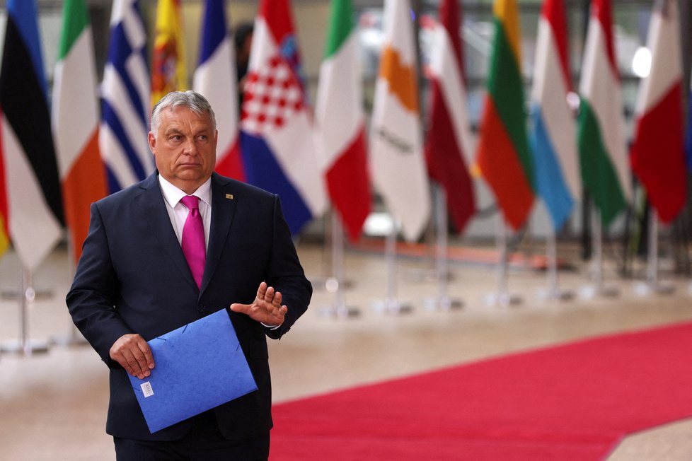 Maďarský premiér Viktor Orbán v Bruselu (květen 2022)