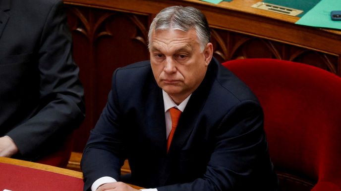 Maďarský premiér Viktor Orbán při skládání slibu (16.5.2022)