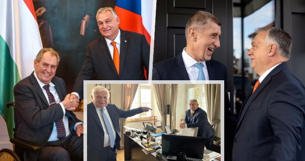 Orbán na Hradě jednal se Zemanem. Před supersummitem zašel i za Babišem a Klausem