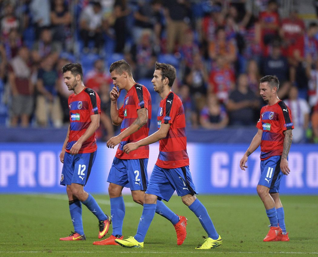 Zklamaní fotbalisté Viktorie Plzeň