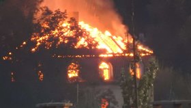 Hořící vila Marta vyděsila obyvatele Písku.