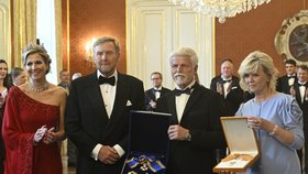 Nizozemský král Vilém-Alexandr a královna Máxima si s Petrem Pavlem a Evou Pavlovou předali státní vyznamenání (4.6.2025)