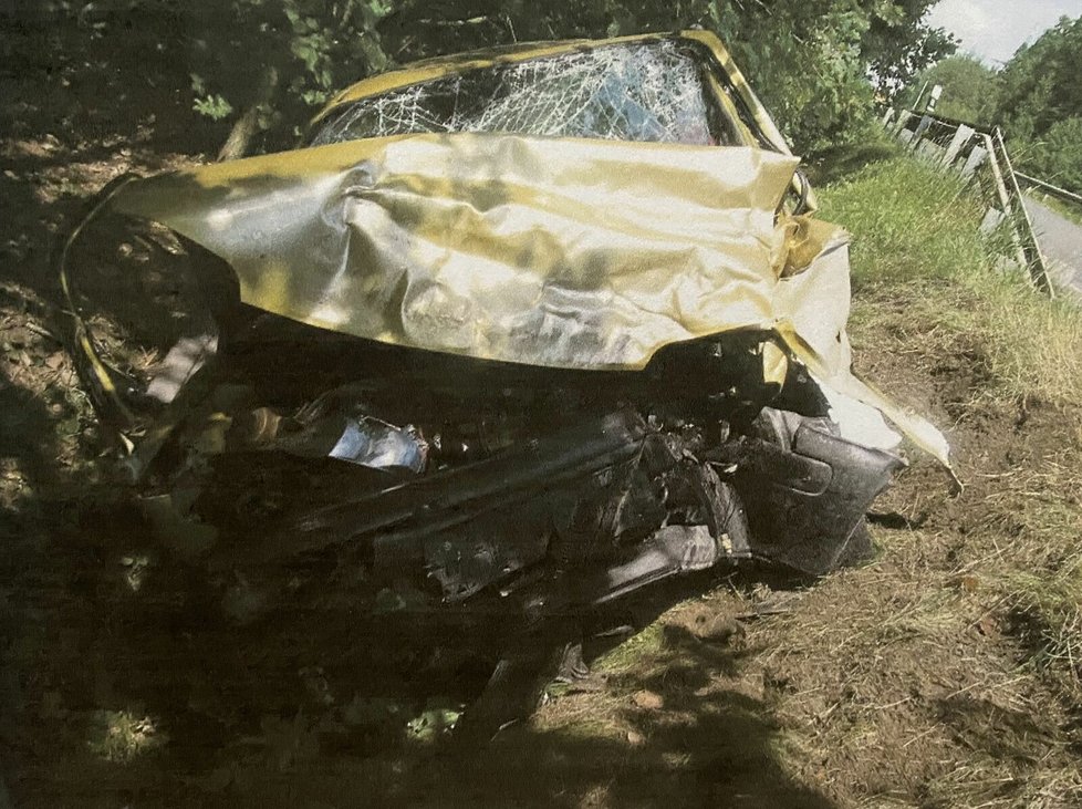 Takhle dopadlo při nehodě v červenci 2019 auto Vilémy Novákové.