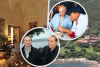 Berlusconi tam hostil Putina i Topolánka: Dědicové prodávají vilu na Sardinii a další domy