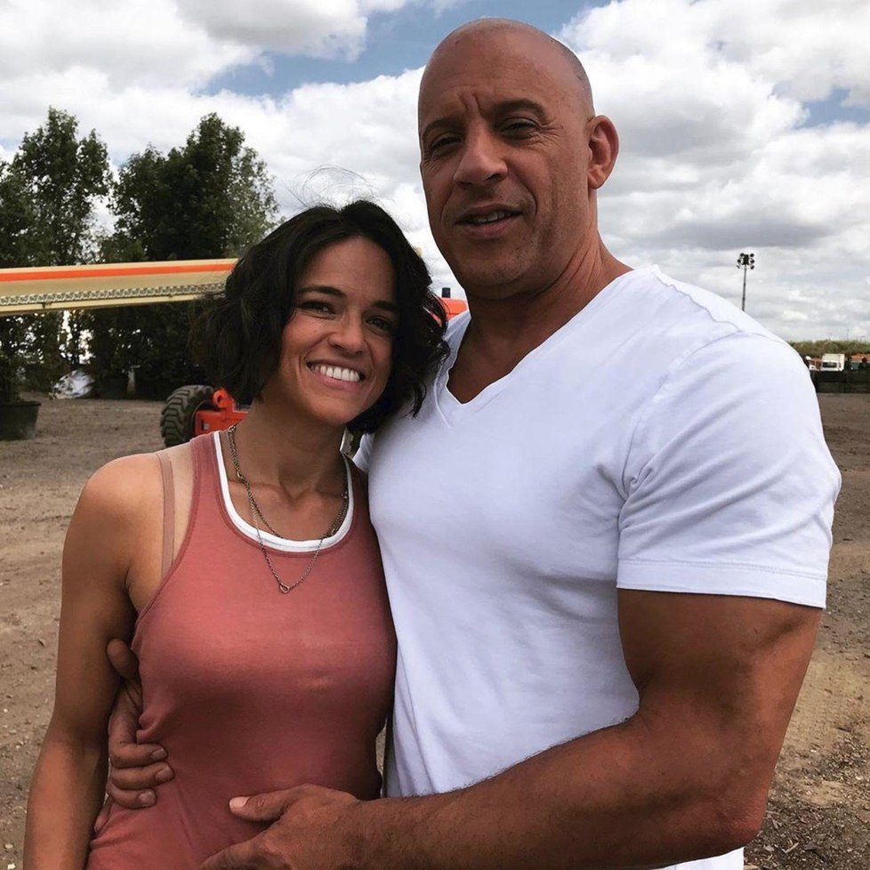 Vin Diesel s hereckou kolegyní Michelle Rodriguezovou