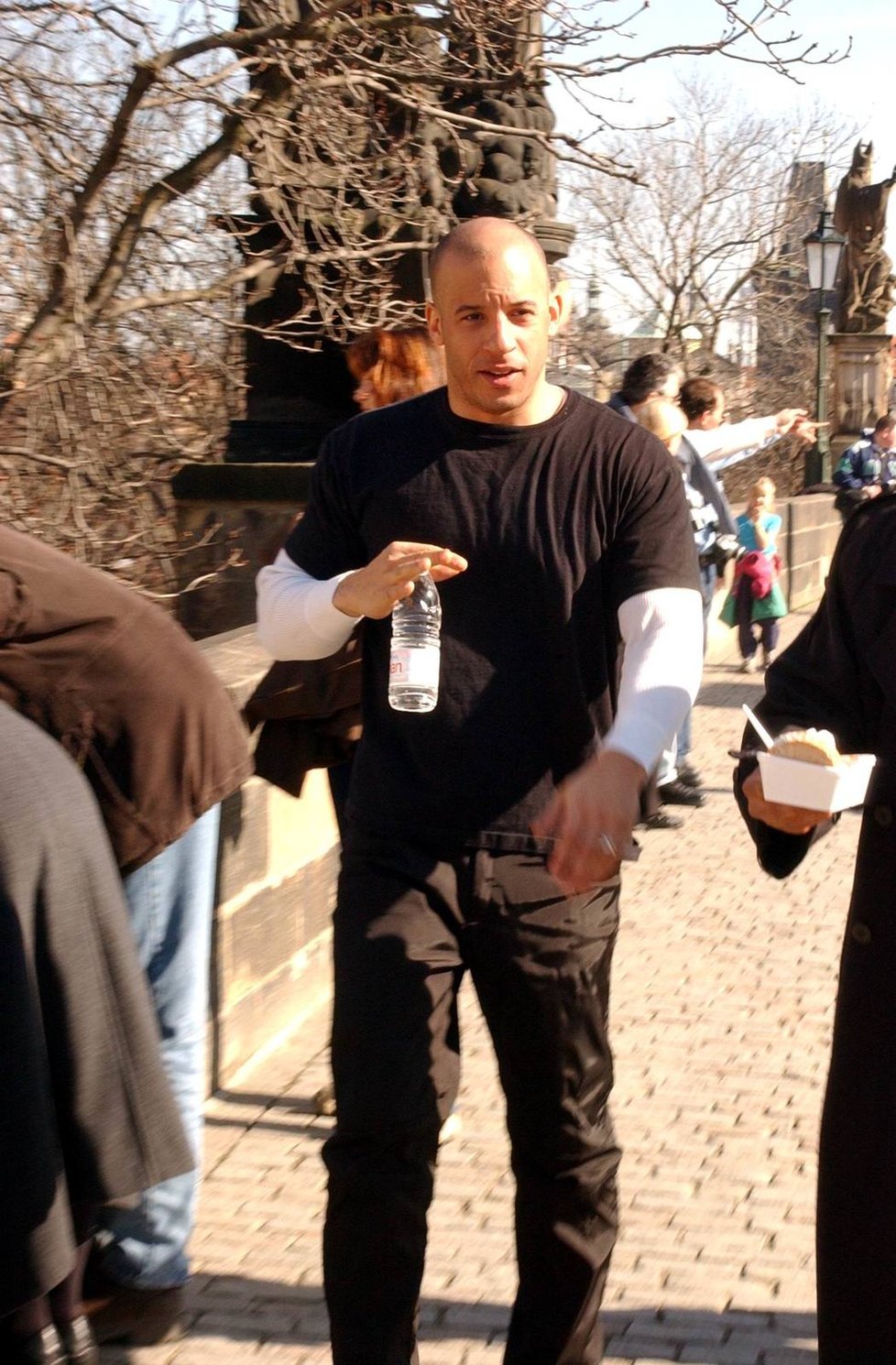 Vin Diesel v Praze při natáčení filmu xXx