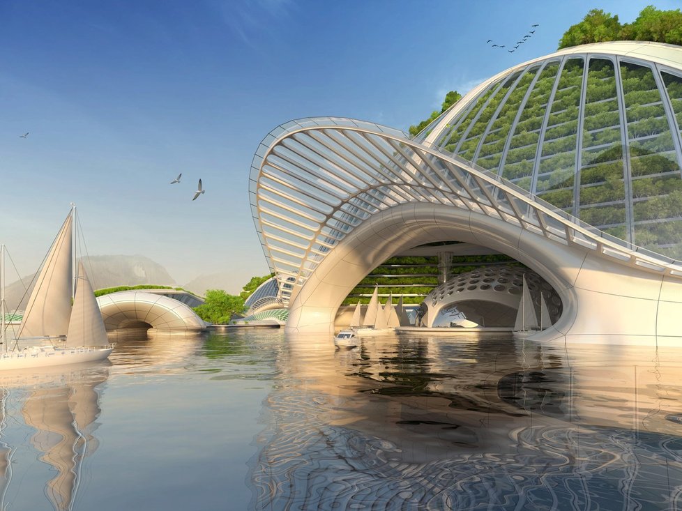 Vodní město Aequorea architekta Vincenta Callebauta
