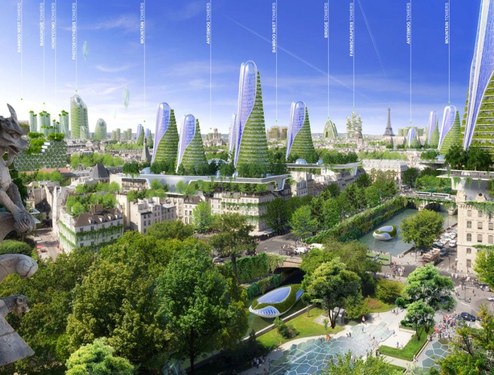 Architekt Callebaut: Návrh ekologické a chytré Paříže pro rok 2050