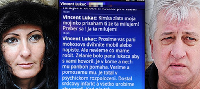 Exmilenka Vincenta Lukáče ukázala nové výhrůžné zprávy