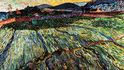 Goghovo Pšeničná pole s vyvházejícím sluncem z roku 1889 už vykazuje duševní nerovnováhy