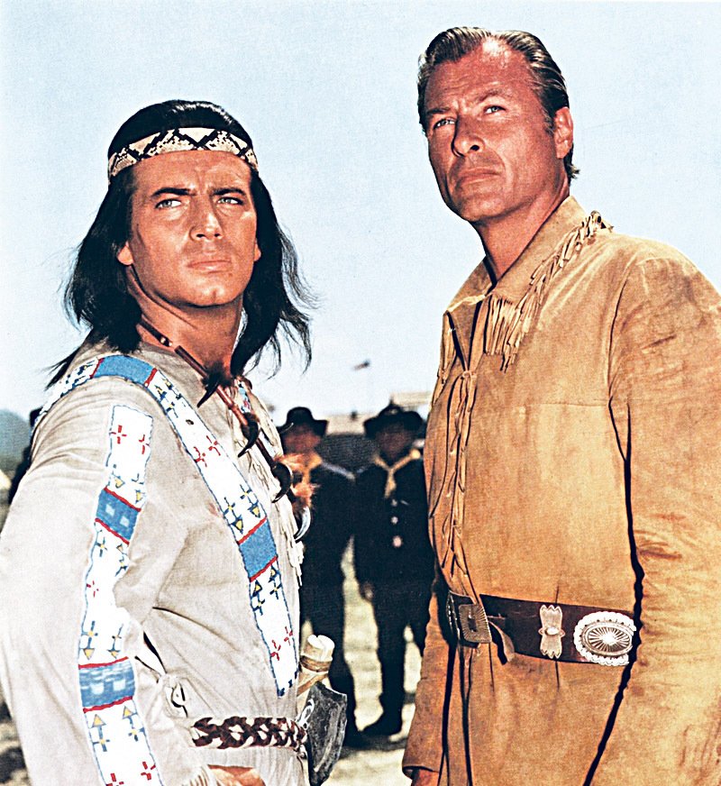 Old Shatterhand (Lex Barker) a Vinnetou (Pierre Brice)