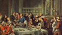 Obraz Ústřice na oběd Jean-Françoisa de Troy je první známým zobrazením šampaňského