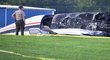 Letadlo, které přepravovalo Dalea Earnhardta Jr., se náhle vznítilo. Závodník naštěstí nepřišel k újmě