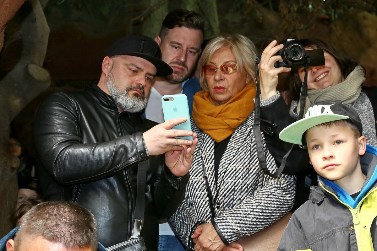 Manželka herce Iva Nárožná si prohlížela fotografie na mobilu. 