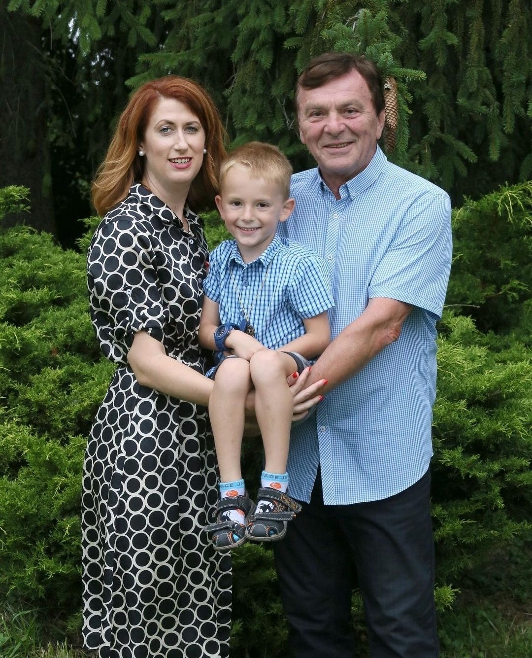 Pavel Trávníček s manželkou a synem