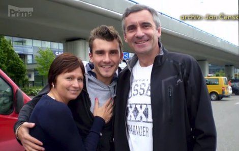Jan Čenský s rodinou