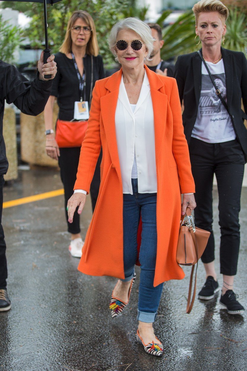 Outfit podle Helen Mirren.