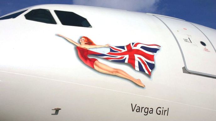Létající dáma na letounech Virgin Atlantic