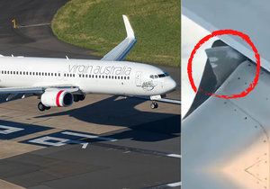 Letadlo aerolinek Virgin Australia se kvůli technické závadě na levém křídle muselo vrátit na letiště.