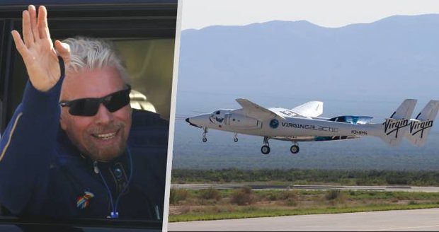Průlom ve vesmírné turistice: Miliardář Branson doletěl k hranici vesmíru