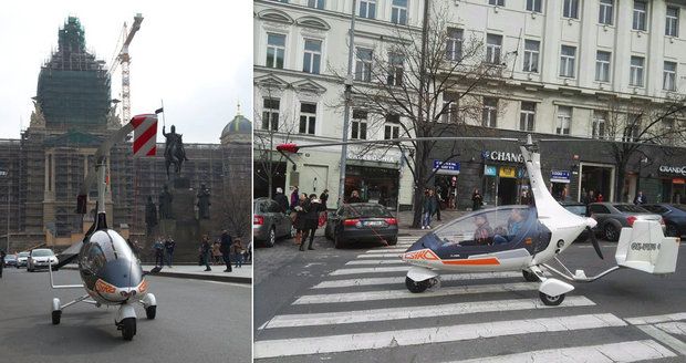 Letadlo zaparkoval na Václaváku a šel na kafe: Policisté nezasáhli