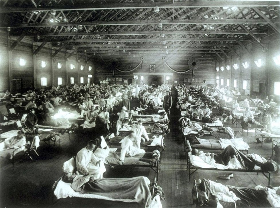 Španělská chřipka zabíjela hlavně mladé lidi.