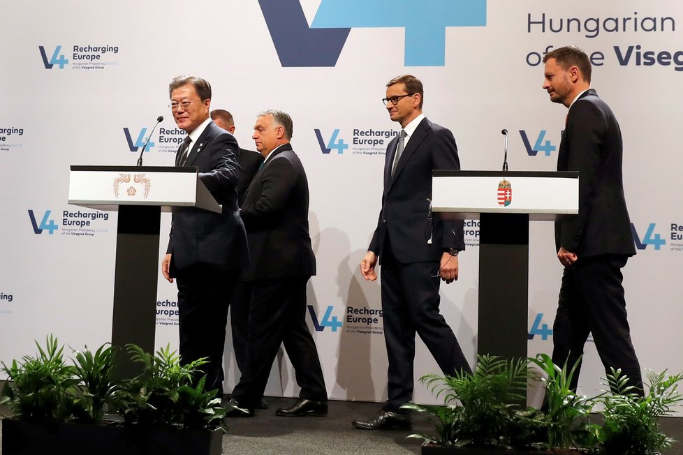 Summit Visegrádské čtyřky s jihokorejským prezidentem.