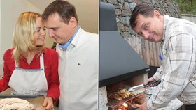 Zatímco Jiří Paroubek se nechal vyfotit u grilu, Vít Bárta s Kateřinou Klasnovou spolu pekli